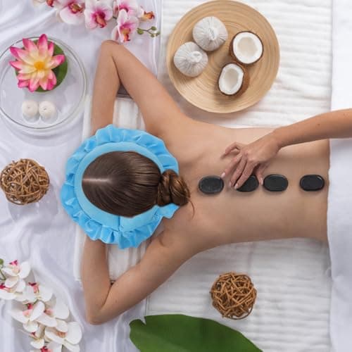 Zerodeko Spa Massage Face down Pillow, Blue Cloth U-Shaped Neck Support — view 4