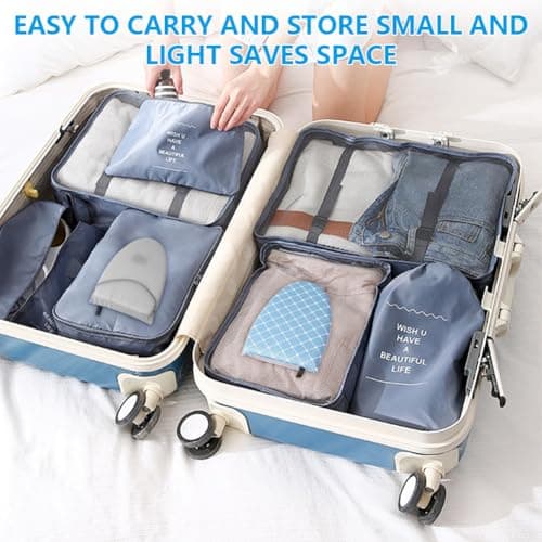 Vicloon Travel Glove Ironing Board, Handheld Ironing Board, Steamer Ironing Gloves Portable Steamer Gloves, Anti-Steam Mitt for Home, Standing Hanging Handheld Garment Steamer Accessories(Blue) — view 5