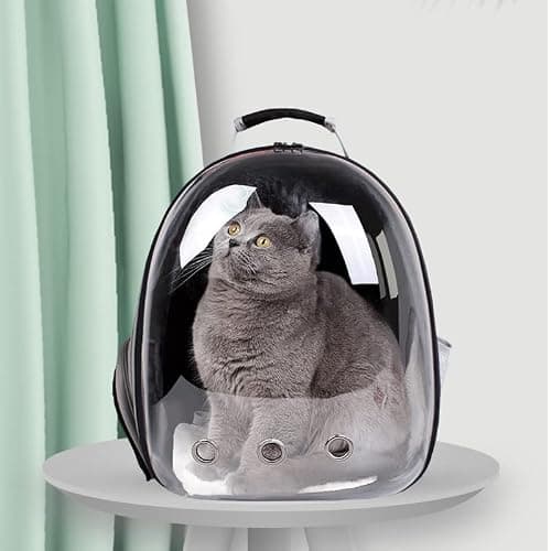 Astronaut cat bag pet backpack/Pet Carrier Backpack Front Pack for Small Medium Cat Puppy Dog/going out portable transparent space capsule pet bag going out cat supplies breathable backpack — view 6