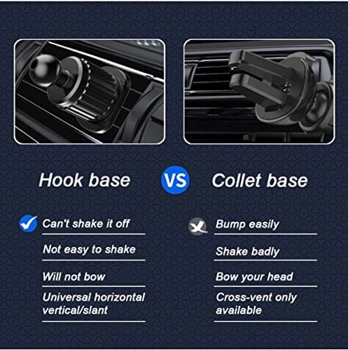Orco Gravity Car Phone Holder - Upgraded Hook Clip Air Vent Mount with One-Button Quick Release & 360° Rotation - Stable Hands-Free Cradle for iPhone 16/15/14 Pro Max, Samsung S24/S23, 4.0-6.7" Phones — view 4