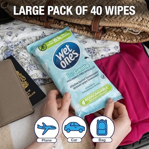 Wet Ones Be Gentle - Antibacterial Biodegradable Hand Wipes - 400 Wipes — view 5