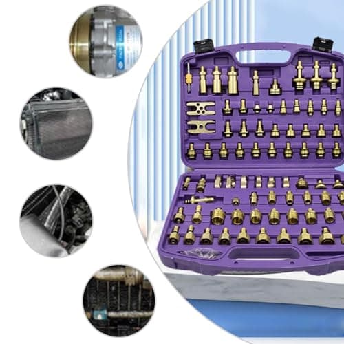 Car Air Conditioning Leak Detector Tool Set, Universal Leak Test Adapter for Car AC Systems Repair, Compatible with Vehicles from Europe, America, and Asia — view 3