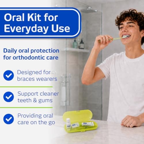 VITIS Orthodontic Travel Kit – Braces Oral Care Set for Daily Cleaning — view 5