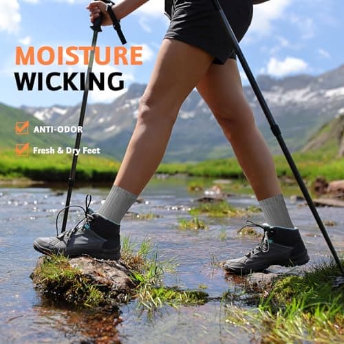 SukModen Merino Wool Socks for Men, 3 Pairs Thermal Winter Hiking Socks Thick Warm Boot Socks for Cold Weather — view 2