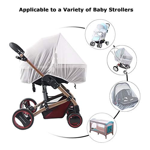 3 Pack Mosquito Net for Pushchair, Insect Net Pram Nets Bug Nets — view 3