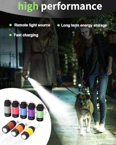 UCEC 8 Pack EDC Mini Torch Keyring, Rechargeable Keychain Flashlight — view 5