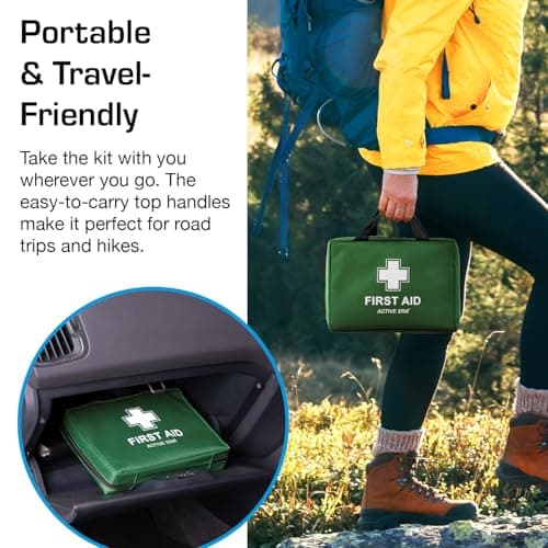 320 Piece Premium First Aid Kit Bag - Includes Eyewash, 2 x Cold (Ice) Packs and Emergency Car Blanket for Home, Office, Caravan, Workplace, Travel — view 5
