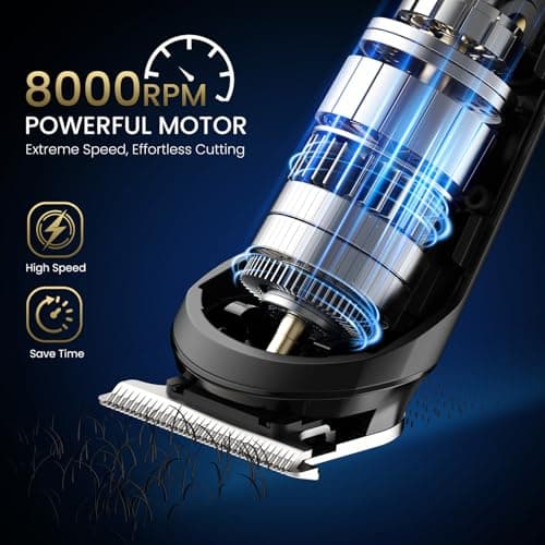 Ufree 3-in-1 Beard Trimmer for Men, IPX6 Waterproof Electric Shaver, Black — view 4