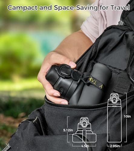 TakeToday collapsible water bottle (Black) — view 5