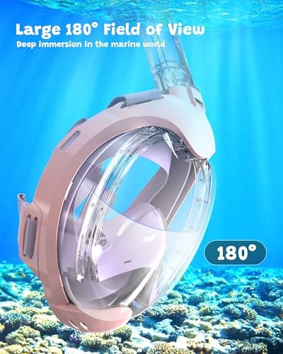 ACURE Kids Snorkel Mask Full Face SN03, Anti-Fog & Dry Top Snorkel Set, Snorkeling Gear with Easier Breathing System for 3-8 Years Old Swimming Beginners — view 5