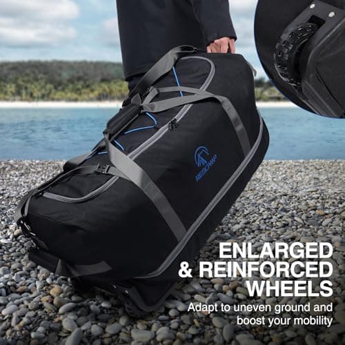 REDCAMP 140L Expandable Duffle Bag with Wheels,Foldable Holdall with Wheels — view 5