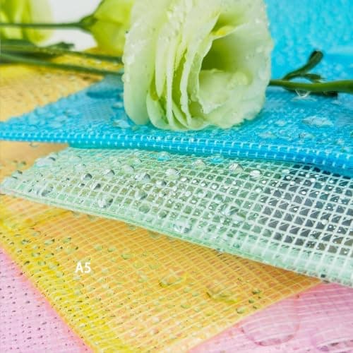 20 Pack A5 Plastic Zip Wallets, Waterproof PVC File Folders with Mesh Window & Smooth Zipper, Multi-Coloured Document Organiser Bags for Office, School, Travel & Home Storage — view 3