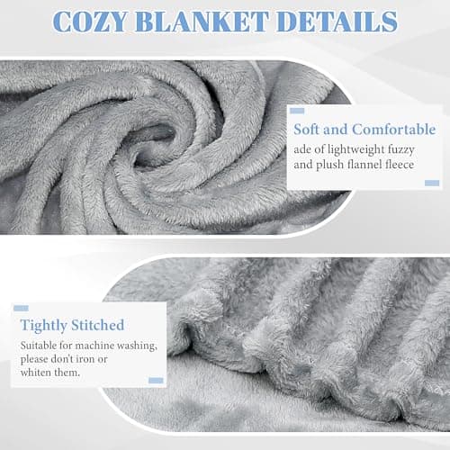 10 Pack Nursery Cot Blanket, 100 x 120 cm Grey Daycare Toddler Blanket — view 3