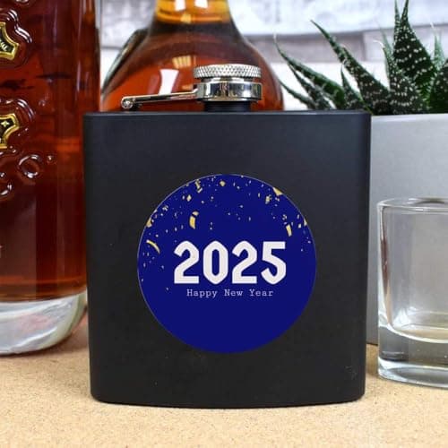 Azeeda '2025 New Year' Pocket Hip Flask - 6oz (HP00034576) — view 2