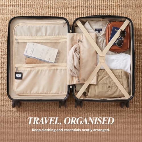 LUGG 20 Inch Sky Rover Carry On Suitcase - Lightweight ABS Hard Shell Cabin Luggage with TSA Lock, 4 Spinner Wheels, Water Resistant, EasyJet Overhead Size 55x35x23cm, 5 Year Warranty — view 6