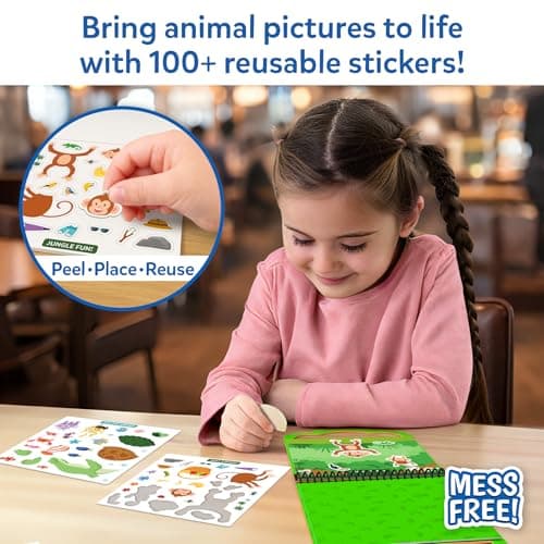 Skillmatics Peelies – Animals, Reusable Stickers, Travel Toy, Gift for Kids — view 2