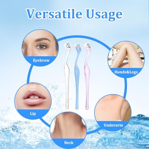 6Pcs Small Eyebrow Razors, Portable Mini face razors for Women, Face Razor Trimmer, Eyebrow Shaver For Facial Hair Lip, Shaving Removal Tool With Precision Cover — view 5