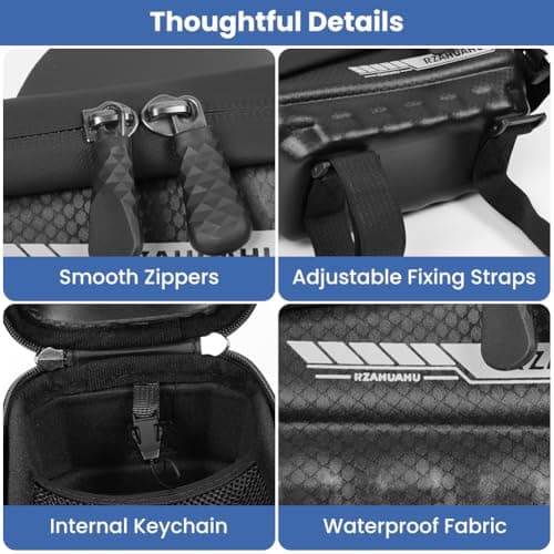 flintronic Waterproof Bike Frame Bag, Mountain Bike Frame Bag, Bicycle Phone Pouch with Reflective Strip, TPU Screen for Phone up to 7 Inches — view 5