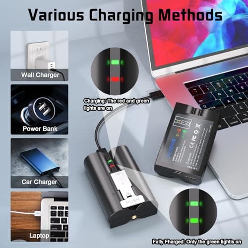 JYJZPB 7200mAh Quick Release Ultra Battery for Ring Pro/Plus, 2Pack V4 Rechargeable Battery Pack with Charger Station, for Ring Doorbell Camera 2/3/3+/4, Stick Up Cam (2nd & 3rd Gen) and Spotlight Cam — view 6