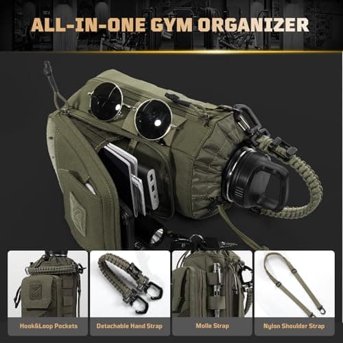 Magnetic Gym Bag with Water Bottle Holder Fits 1-2L Bottles — view 6
