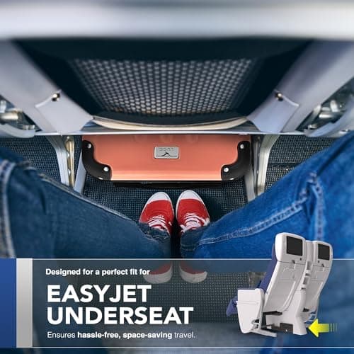LUGG 15 Inch Skywander Lightweight Underseat Cabin Bag – EasyJet Approved Carry-On Suitcase, Durable ABS Hard Shell, Smooth Double Spinner Wheels, Water-Resistant & Compact Travel Luggage (45x34x20cm) — view 5