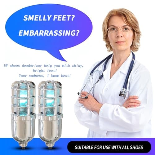 MWNI Ultraviolet Shoe Deodorizer,UV Light Sneaker Cleaner,Smart Timing UV Footwear Odor Elimination,360°Ultraviolet Bulb Design, Applicable to All Shoes and Boots 6W （Silver） — view 2