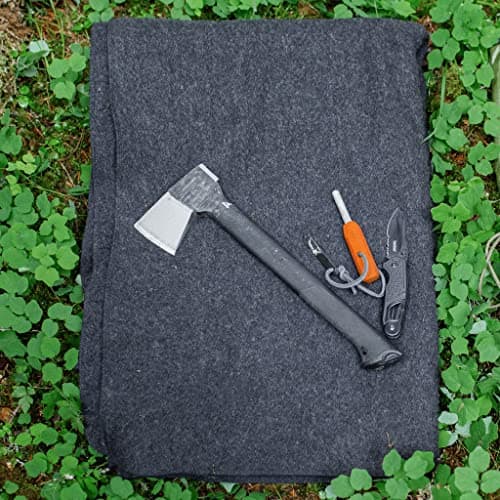 Arcturus Military Wool Blanket - 4.5 lbs, Warm, Heavy, Washable, Large 64" x 88" - Great for Camping, Outdoors, Survival & Emergency Kits (Charcoal Gray) — view 5