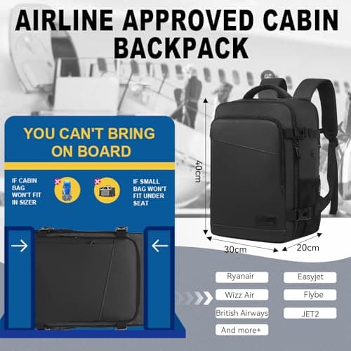 Yankony for Ryanair Cabin Bags 40x30x20 Underseat — view 2