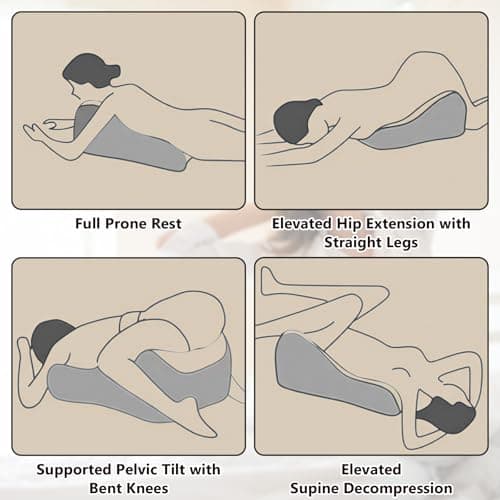 Cumnvulnt Sweet Spot Pillow for Couples, Wedge Pillow 27° Ergonomic Rebound Memory Foam Intimacy Pillow, Sweet Love Nest Spark Provides Waist and Neck Contoured Support — view 4