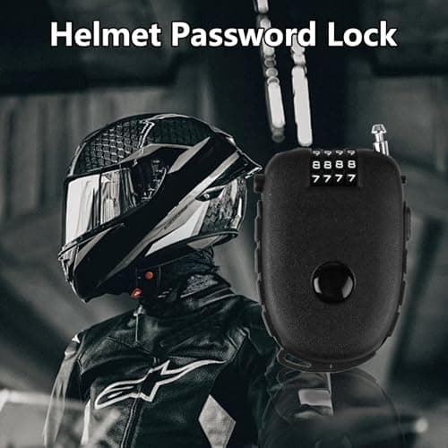Cable Lock with 4-Digit Combination, 130cm Retractable Cable — view 3
