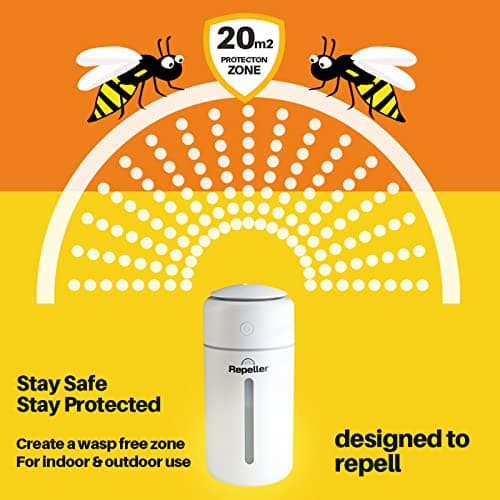Unique Wasp Repellent | Effective Alternative to Wasp Sprays and Traps | No Deet, Safe to Use Indoors and Outdoors –7hrs Wireless Use | Lasting Up to 6 Months with Cost-Effective Refills Available — view 2