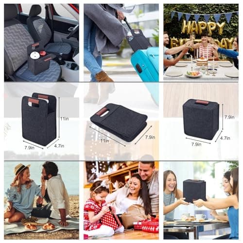 Reusable Drink Carrier Coffee Beverage Transporting Organizer Tote Bag — view 3