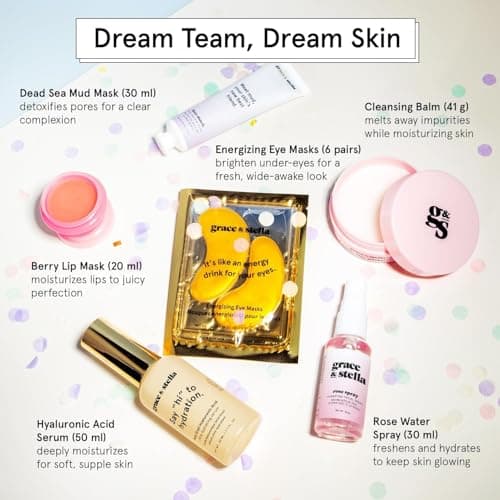grace & stella Dream Team Gift Set for Her - Best Gift Set With 6 Bestsellers - Vegan & Cruelty Free - Beauty Gifts for Her - Skincare Gift Set for Women - Gifts for Mum — view 3