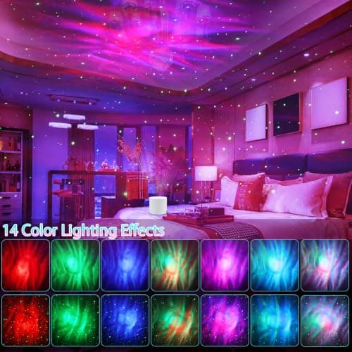 LED Star & Galaxy Projector with Remote Control, Adjustable Speed & Brightness Night Light, Aurora Lights for Adult Party Decoration — view 2