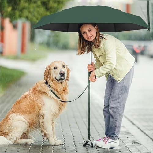 Sykerout Compact Travel Umbrella - Lightweight, Windproof, UV Protection, with Capsule Case, Perfect for Women's Handbags (Dark green) — view 4