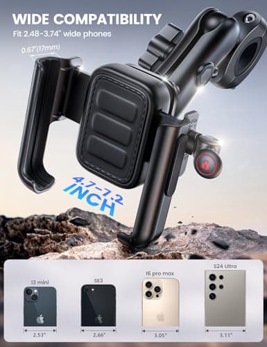 Lamicall Motorbike Phone Holder, [All-Metal] Motorcycle Phone Mount Bicycle — view 6