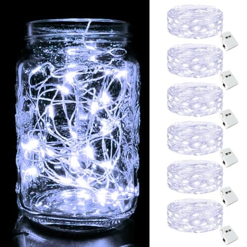 btfarm 6 Pack 3 Modes Fairy Lights Battery Operated, 2M 20 LED String Light