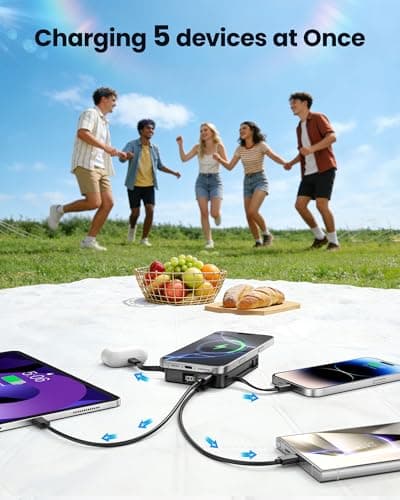 PDBEST Magnetic Power Bank with Built in Cables, 10000mAh Portable Charger — view 5