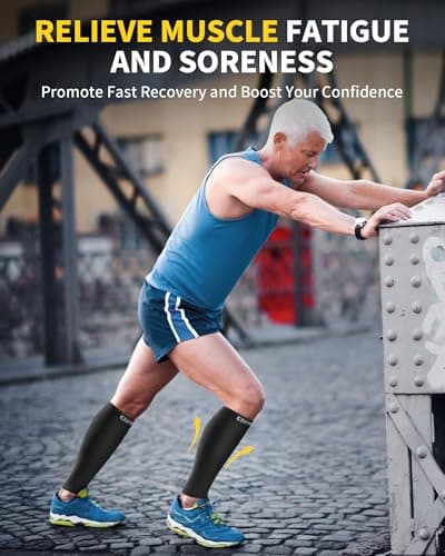 CAMBIVO Calf Compression Sleeves for Men & Women, 2 Pairs — view 6