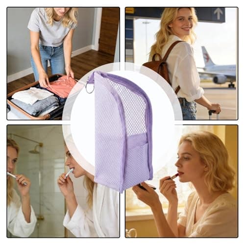 Standing Toiletry Bag | Waterproof Folding Hangable Organizer - Standing Toiletry Bag for Travel - for Toothbrush Toothpaste Soap Facial Cleanser Lotion Hotel Business Trips — view 4