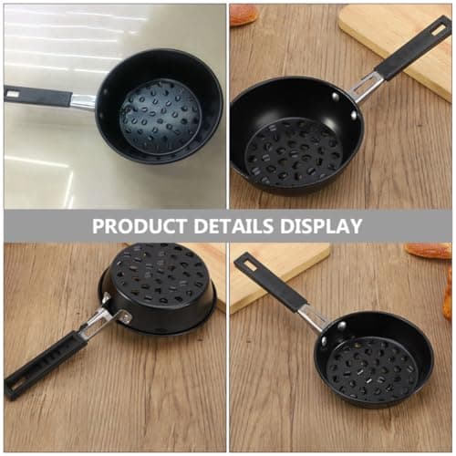 Portable Charcoal Burner Pot for Camping and Barbecue, Iron Black — view 5
