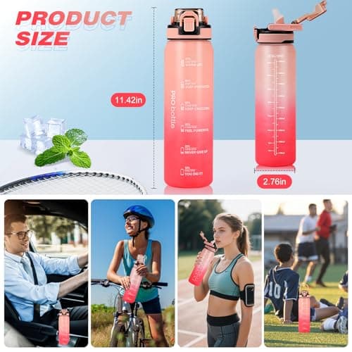 SEASEVEN Sports 1L Water Bottle with Straw for Gym,Office,Travel — view 5