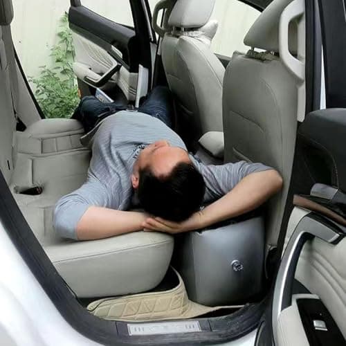 Yaztauho Back Seat Space Filler, Car Air Mattress Back Seat Gaps, Auto Accessories Inflation Bed, Back Seat Extended Couch, Car Gaps Pad, Car Inflatable Bed for Back Seat Gaps Pad, Outdoors, Grey — view 2