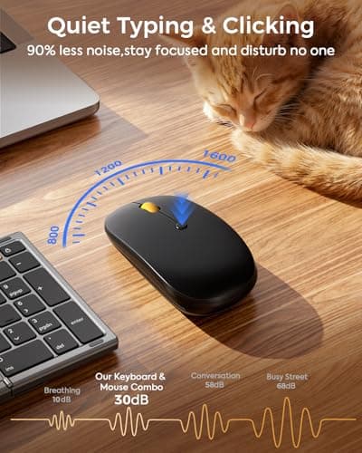 Foldable Keyboard and Mouse Combo,Portable Folding Keyboard for Laptop iPad — view 5