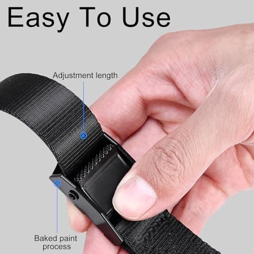 SHUBEIEUMI Tie Down Straps, 4 Pack Straps with Buckles(Yellow) — view 6