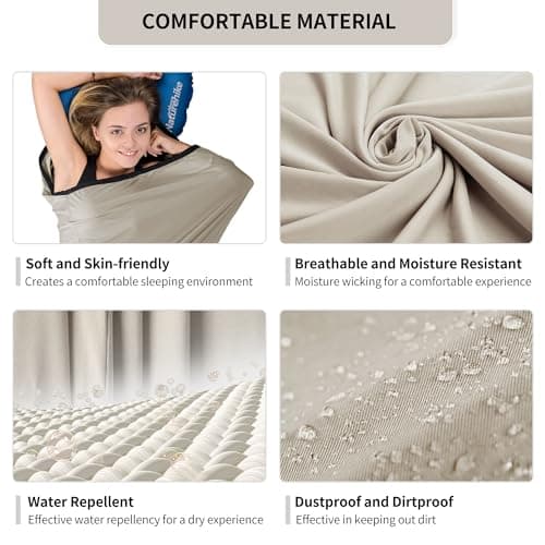 Naturehike Ultralight Hut Sleeping Bag Liner only 390g High Elasticity Travel Sleeping Bag with Small Pack Size for Backpacking, Hostels and Camping — view 4