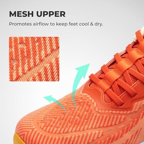 ALLSWIFIT Men's Slip On Walking Shoes Running Tennis Sneakers,Orange,10 — view 6