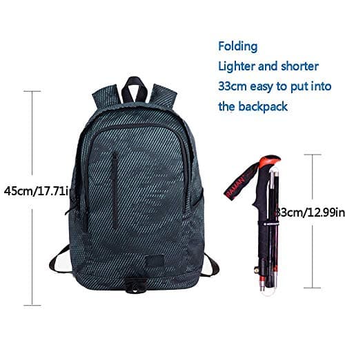 Nordic Walking Trekking Poles - Antishock And Quick Lock System, Telescopic Collapsible Ultralight For Hiking Camping Backpacking Walking — view 5