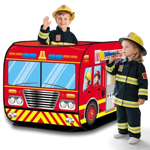 deAO Pop Up Play Tent for Boys and Girls Outdoor Activities for Children and Kids Parties (Red)