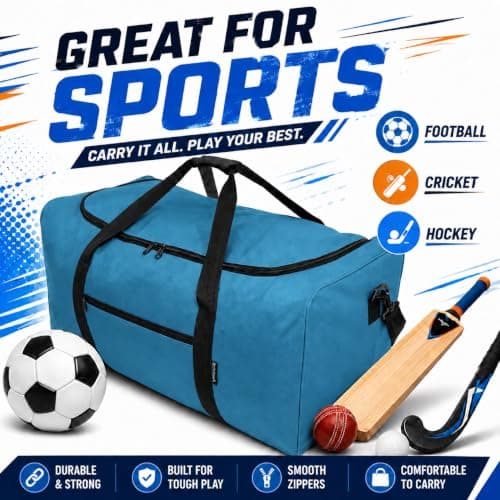 Large 110L Travel Duffel Bag Black Holdall Sports Gym Camping Luggage — view 4